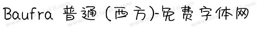 Baufra 普通 (西方)字体转换